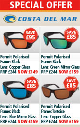 Costa Del Mar Permit Polarised Sunglasses Special Offer
