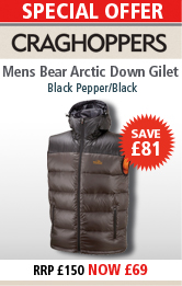 Craghoppers Mens Bear Arctic Down Gilet - Black Pepper/Black