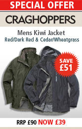 Craghoppers Mens Kiwi Jacket - Black or Dark Cedar Special Offer