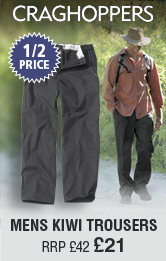 Craghoppers Mens Kiwi Trousers - Black