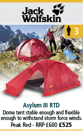 Jack Wolfskin Asylum III RTD Dome Tent - Peak Red
