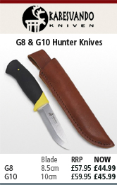 Karesuando G8 and G10 Hunter Knives