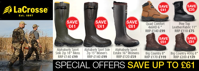LaCrosse Wellingtons and Walking Boots Special Offer