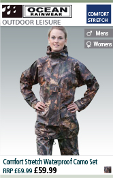Ocean Rainwear Comfort Stretch Waterproof Camo Set - Camo