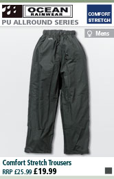Ocean Rainwear Comfort Stretch Trousers - Olive