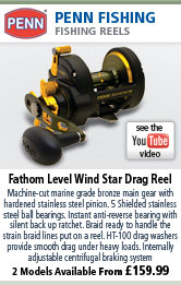 Penn Fathom Level Wind Star Drag Reel