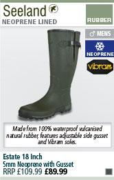Seeland Estate 18 Inch 5mm Neoprene Wellington Boots with Gusset