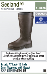 Estate AT Lady 16 Inch 5mm Neoprene Wellington Boots with Gusset - Brown
