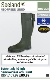 Seeland Estate Lady 16 Inch 5mm Neoprene Wellington Boots with Gusset