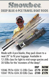 Snowbee Deep Blue 4 Piece Travel Boat Rods