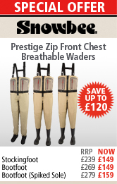 Snowbee Prestige Breathable Zip Front Chest Waders Special Offer