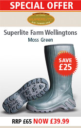 Superlite Farm Wellington Boots - Moss Green Special Offer