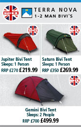 Terra Nova 1-2 Man Bivi's - Made in the UK
