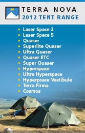 Terra Nova Tent Range for 2012