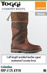 Toggi Columbus Leather and Cordura Country Boots - Dark Copper