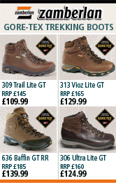 Zamberlan Trail Lite GTX, Vioz Lite GT, Baffin GT RR and Ultra Lite GT Gore-Tex Trekking Boots