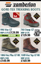 Zamberlan Vioz GT, Steep GT, Vioz Plus GT RR and Vioz Top GT RR Gore-Tex Trekking Boots