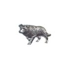 A R Brown Border Collie Pewter Pin Badge
