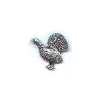 A R Brown Capercaillie Pewter Pin Badge