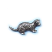 A R Brown Ferret Pewter Pin Badge