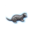 A R Brown Ferret Pewter Pin Badge