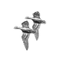 A R Brown Geese Pewter Pin Badge