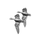 A R Brown Geese Pewter Pin Badge