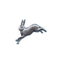 A R Brown Hare Pewter Pin Badge