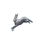 A R Brown Hare Pewter Pin Badge