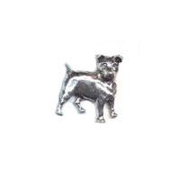 A R Brown Jack Russell Pewter Pin Badge