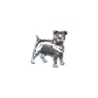 A R Brown Jack Russell Pewter Pin Badge