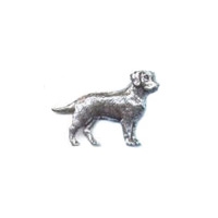 A R Brown Labrador Pewter Pin Badge