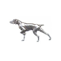 A R Brown Pointer Pewter Pin Badge