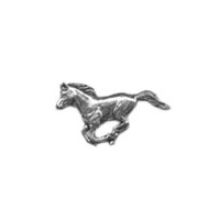 A R Brown Running Horse Pewter Pin Badge