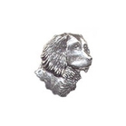 A R Brown Spaniel Pewter Pin Badge