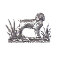 A R Brown Spaniel Pewter Sculpture