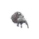 A R Brown Spaniel with Pheasant Head Pewter Pin Badge