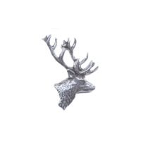 A R Brown Stags Head Pewter Pin Badge