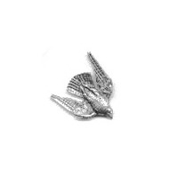 A R Brown Stooping Falcon Pewter Pin Badge