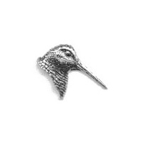 A R Brown Woodcocks Head Pewter Pin Badge