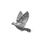 A R Brown Woodpigeon Pewter Pin Badge