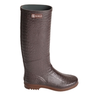 Aigle Chantebelle Croco Wellington Boots - Brown
