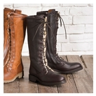 Aigle Chantelace Sheepskin Laced Leather Boot