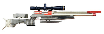 Air Arms EV2 Air Rifle - Red and Silver Stock