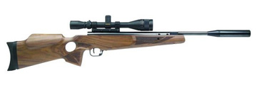 Theoben Evolution Air Rifle inc. Evolution Silencer - Walnut Thumbhole Stock
