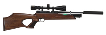 Weihrauch HW100KT Air Rifle - Thumbhole Walnut Stock