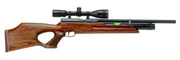 Weihrauch HW100KT FSB Air Rifle - Thumbhole Walnut Stock
