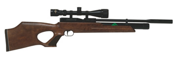 Weihrauch HW100T Air Rifle - Thumbhole Walnut Stock