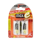 Ansmann Baby C Size - 2 x 4500 mAh - Max e NiHM Rechargeable Batteries