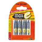 Ansmann Mignon AA Size - 4 x 2100mAh - Max e NiMH Rechargeable Batteries